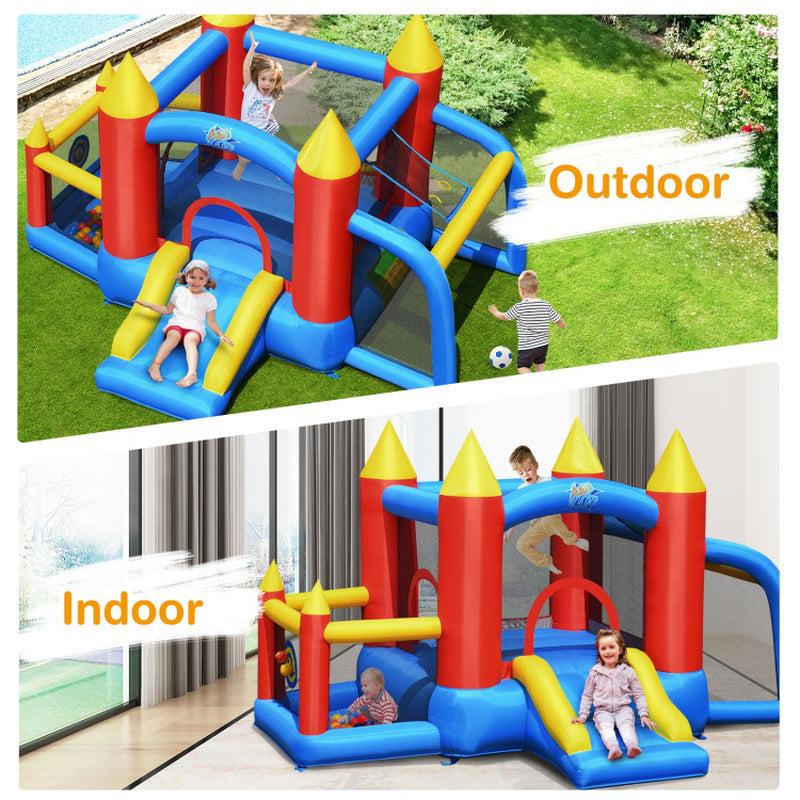 Inflatable Soccer Goal Ball Pit Bounce House without Blower