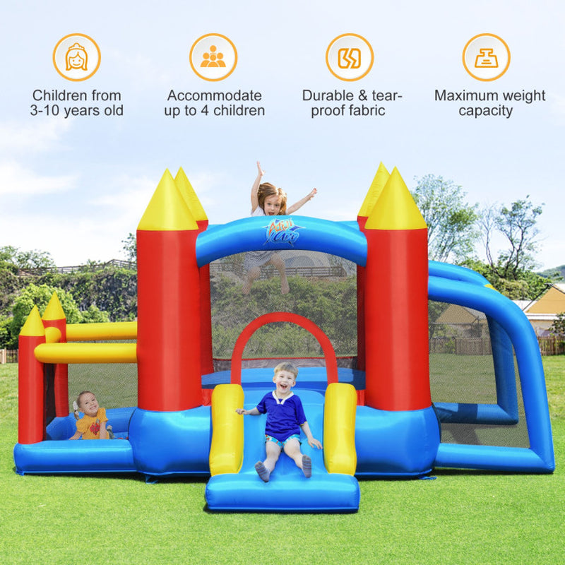 Inflatable Soccer Goal Ball Pit Bounce House without Blower